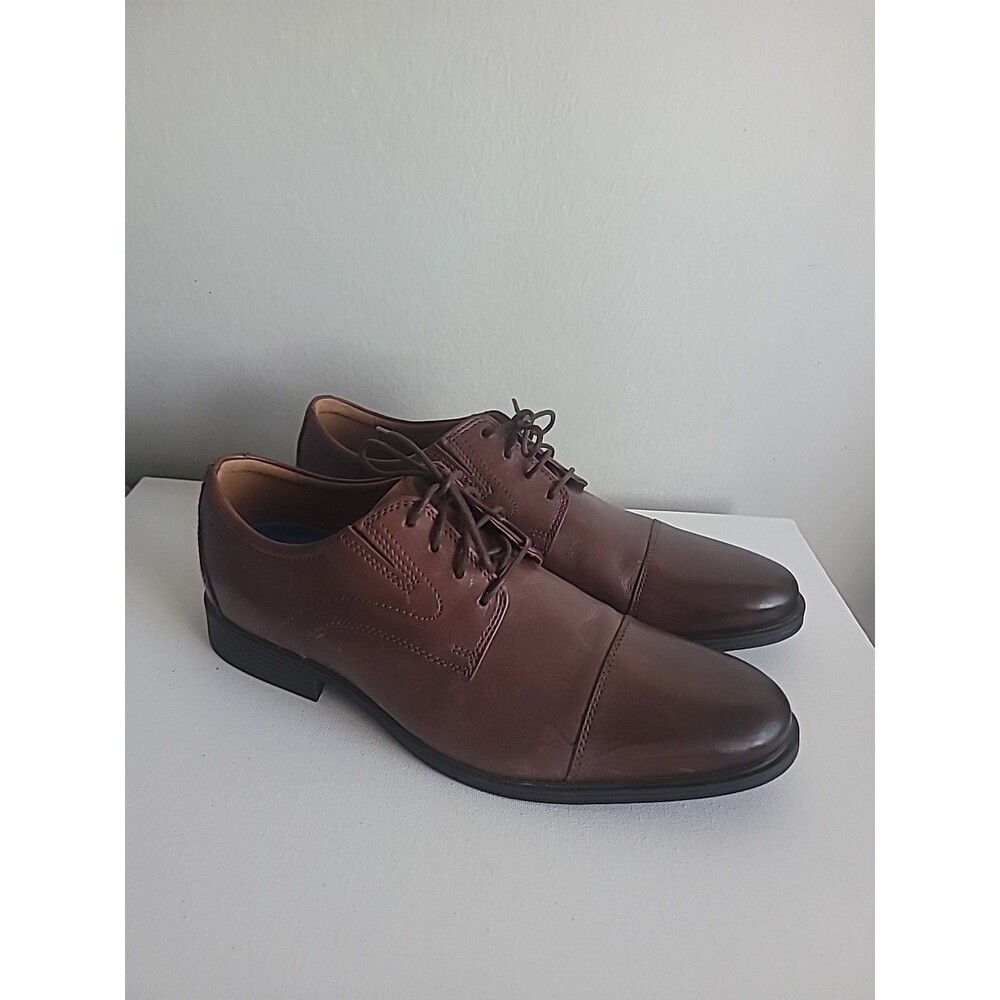 Clarks Originals Mens Whiddon Cap Mahogany Leather Shoes Sz 12 26174471